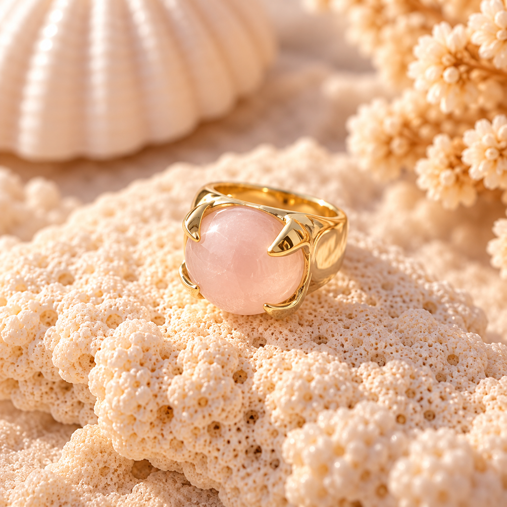 Anillo Eclat Rose - Cuarzo Rosado