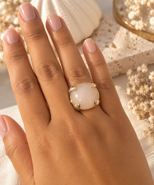 Anillo Eclat Rose - Cuarzo Rosado